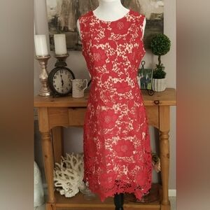 eci Lace Red Dress size 4